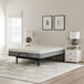 A Rize Home Cool Flex full size hybrid mattress on a bed in a white room.