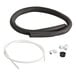 A black rubber tube and white plastic parts for an Oasis VersaFiller bottle filling station kit.
