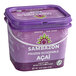 A purple container of Sambazon Organic scoopable Acai with a purple lid.