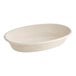 A white oval Dart ProPlanet burrito bowl with a wavy edge.