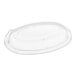 A clear plastic lid for Dart Burrito Bowls with a vented dome.