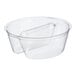 A Dart clear plastic double compartment cup insert.