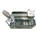 A close-up of a white Belshaw Donut Robot Mark II machine with a mixer.