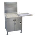 A large stainless steel Belshaw natural gas donut fryer on a counter.