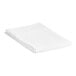 A folded white pillowcase with tone on tone stripes on a white background.