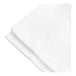 A folded white 1888 Mills Magnificence pillowcase with a tone on tone stripe.