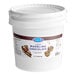 A 20 lb. tub of Satin Ice liquid marbling chocolate.
