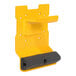 A yellow and black metal piece with black handles.