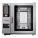 The open door of a Vulcan Chef'sCombi natural gas combi oven.