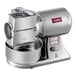 An electric hard cheese grater with a stainless steel body and a large mixing bowl, designed for commercial use.