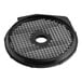 A round black dicing grid with a central hole, designed for use with the AvaMix Revolution Max Series food processors.