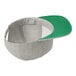 A heather grey and green Sport-Tek 5-panel snapback cap.