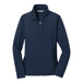 A blue Port Authority Core Soft Shell jacket with a zipper.