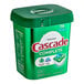 A green container of Cascade Complete ActionPacs with a white label.
