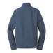 A close-up of a navy heather Port Authority Core Soft Shell jacket.