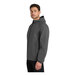 A person wearing a graphite Port Authority Essential Rain Jacket.