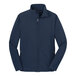 A Port Authority Core Soft Shell Jacket in blue with a zipper.