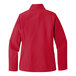A red Port Authority ladies soft shell jacket.