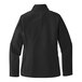 A black Port Authority Core Soft Shell jacket for women with long sleeves.