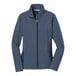 A close-up of a navy Port Authority ladies' full-zip jacket.