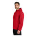 A close-up of a Port Authority red rain jacket.