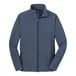 A navy blue Port Authority Core Soft Shell Jacket with a zipper.