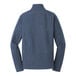 A close-up of a navy heather Port Authority Core Soft Shell Jacket.