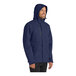 A close-up of a Port Authority True Navy parka jacket.