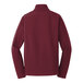 A Port Authority maroon soft shell jacket.
