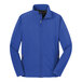 A Port Authority Core Soft Shell jacket in true royal blue with a zipper.