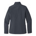 A back view of a Port Authority Core Soft Shell Jacket in battleship gray.