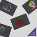 A customizable 2' x 3' anti-fatigue entrance mat with various business logos displayed on a gray textured surface.