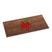 A rectangular brown anti-fatigue entrance mat with a wood-like pattern and the words 'Italian Pizza' printed on it.