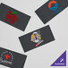 A customizable upscale anti-fatigue Berber entrance mat with various logo designs displayed on a gray background.