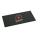 A rectangular black anti-fatigue entrance mat with a customizable design and a textured surface.