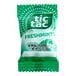 A green and white TIC TAC Freshmints bag.
