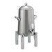 A brushed stainless steel Service Ideas Thermo-Urn with a lid and handles.