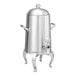 A stainless steel Service Ideas Thermo-Urn coffee chafer urn with a lid and handles.