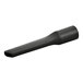 A black plastic Karcher crevice nozzle with a hole on the end.