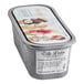 A white container of Villa Dolce Argentine Salted Dulce de Leche Gelato with Chocolate-Dipped Caramel Truffles.