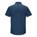 A back view of a Red Kap men's short sleeve navy work shirt with MIMIX flex panels.