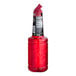 A close up of a Finest Call Premium Rose Syrup bottle with a red cap.