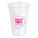 A clear plastic Nirvana Soul cold cup.