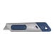 A Pacific Handy Cutter blue and silver metal-detectable safety knife with black corners.