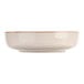 A close up of a white Cosy & Trendy stoneware bowl with a brown rim.