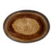 A brown and white Cosy & Trendy Iris porcelain oval platter.