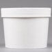 A white Huhtamaki poly paper food container with a vented paper lid.