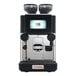 A LaCimbali S20 espresso machine on a white background with two bowls of coffee on top.