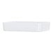 A white rectangular Cal-Mil melamine bento box insert.