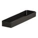 A black rectangular Cal-Mil metal display tray.
